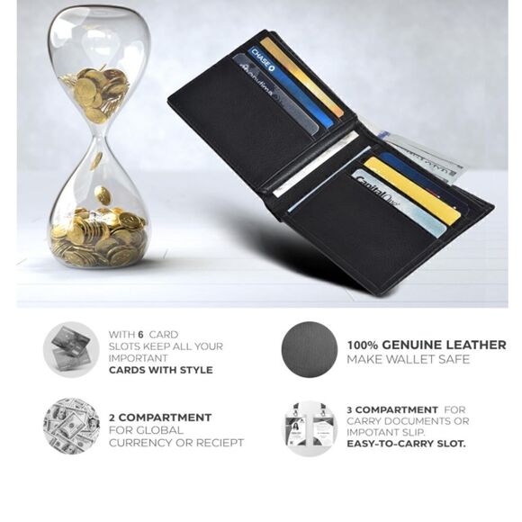 Leather Bifold Wallet - Picture 2 of 5